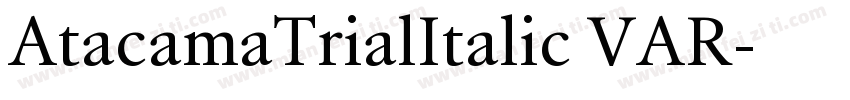 AtacamaTrialItalic VAR字体转换